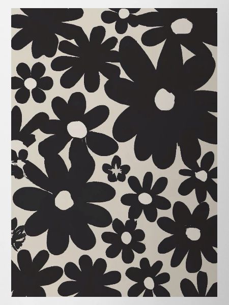 Schwarze Blumen-Muster