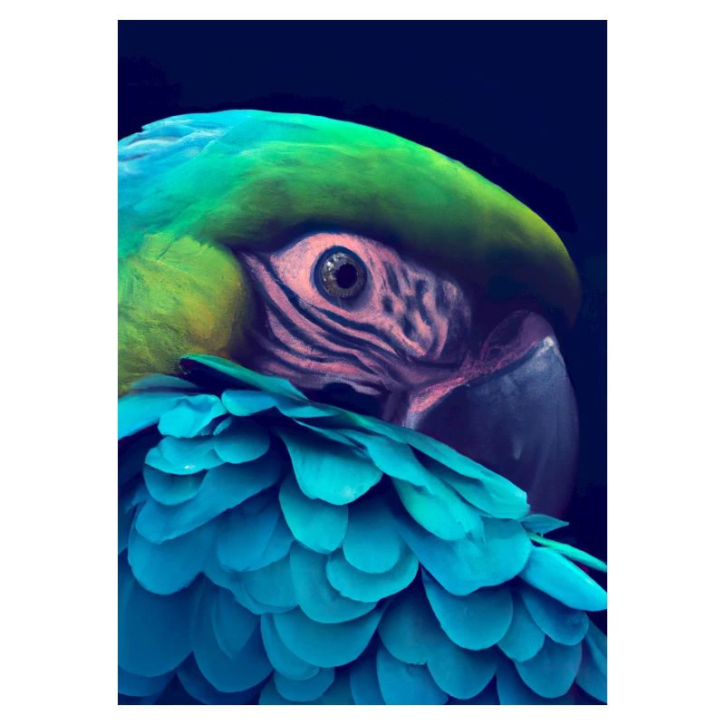 Buntes Vogelgesicht