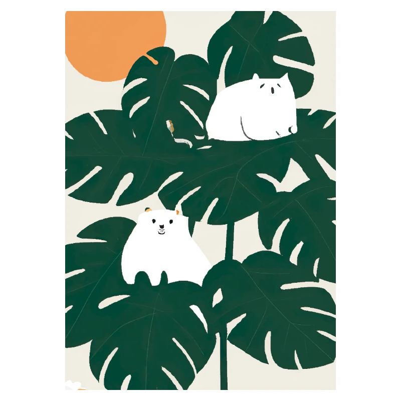Katzen auf Leafs