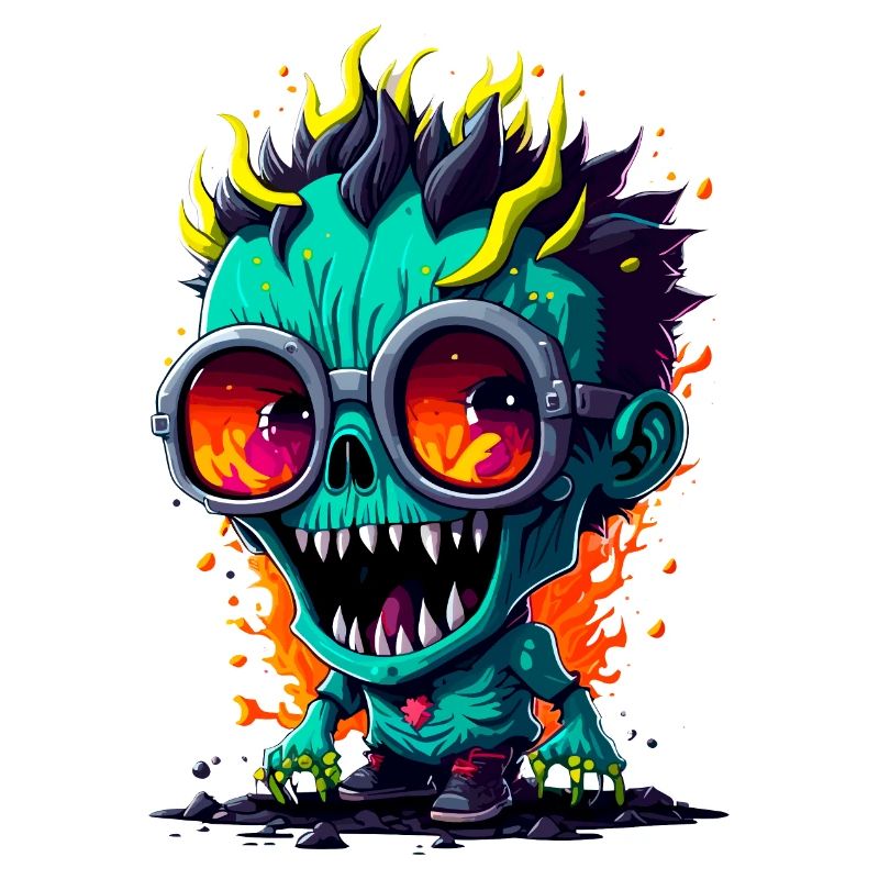 Zombie cool coloré