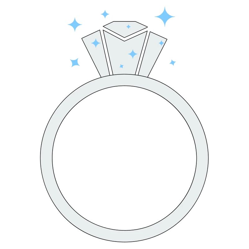 Bague de mariage en diamant