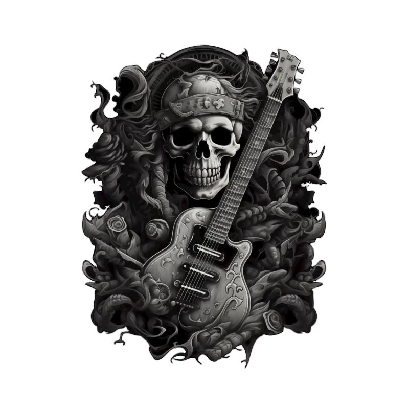 Squelette guitariste