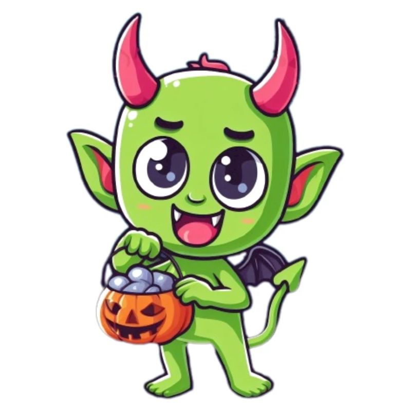 Fröhlicher Halloween-Teufel