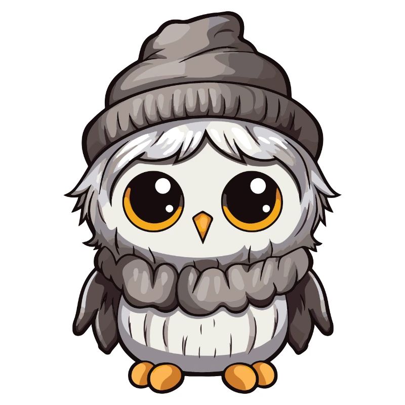 Hibou Comic Hiver Confortable