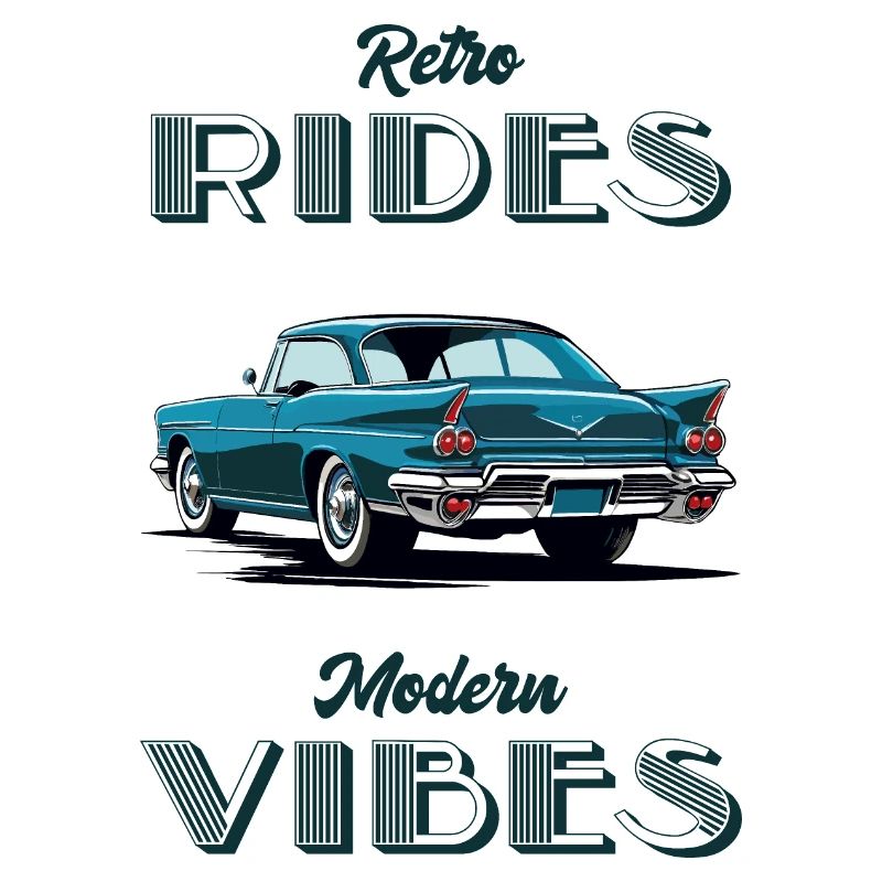 Retro rides Modern Vibes. Retro car design.