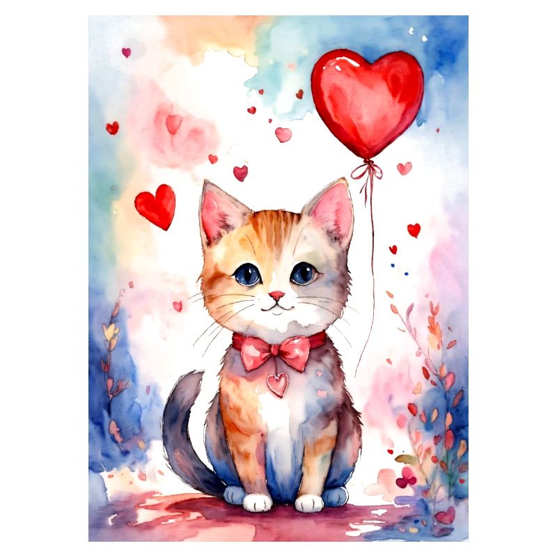 Chat Chat mignon coeur