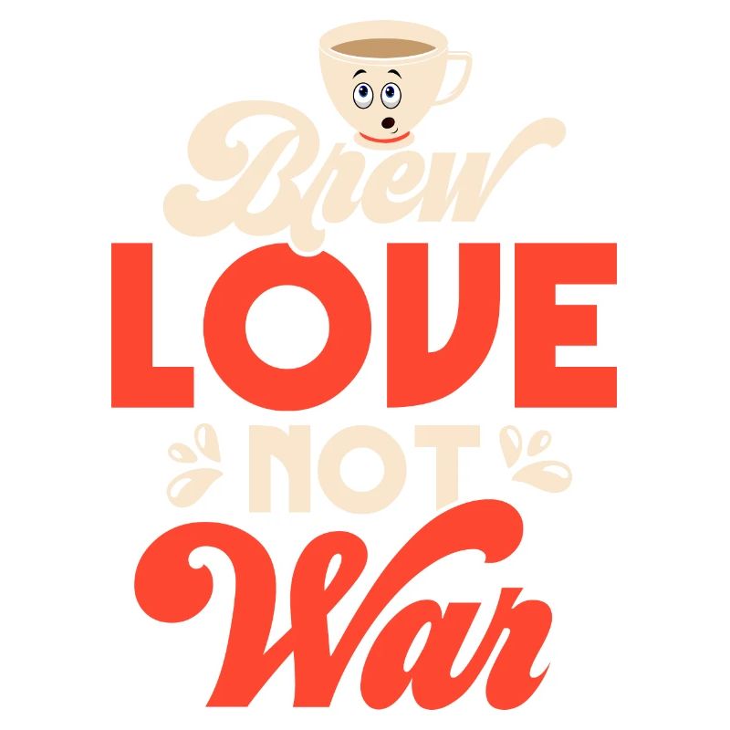 Brew love, not war Tea Bag Mug Tea Drinker
