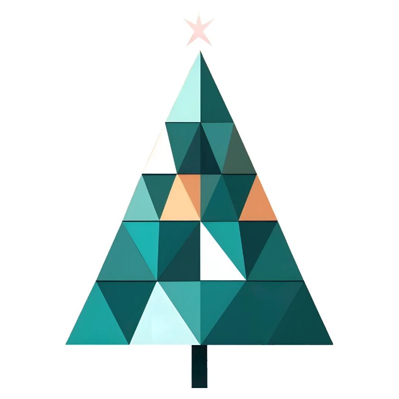 Arbre de Noël polygone Arbre de Noël à Noël