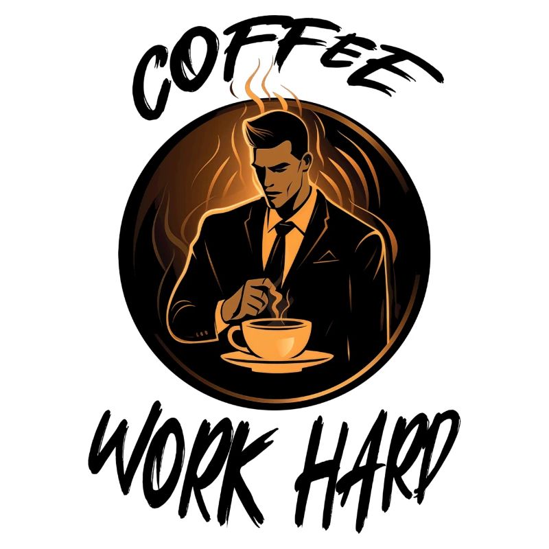 Coffee Work Hard Kaffee bei der Arbeit Motivation