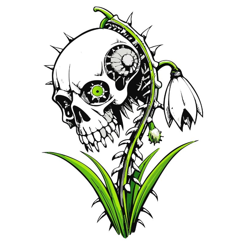 Snowdrop Skull / Totenkopf Schneeglöckchen FS0141
