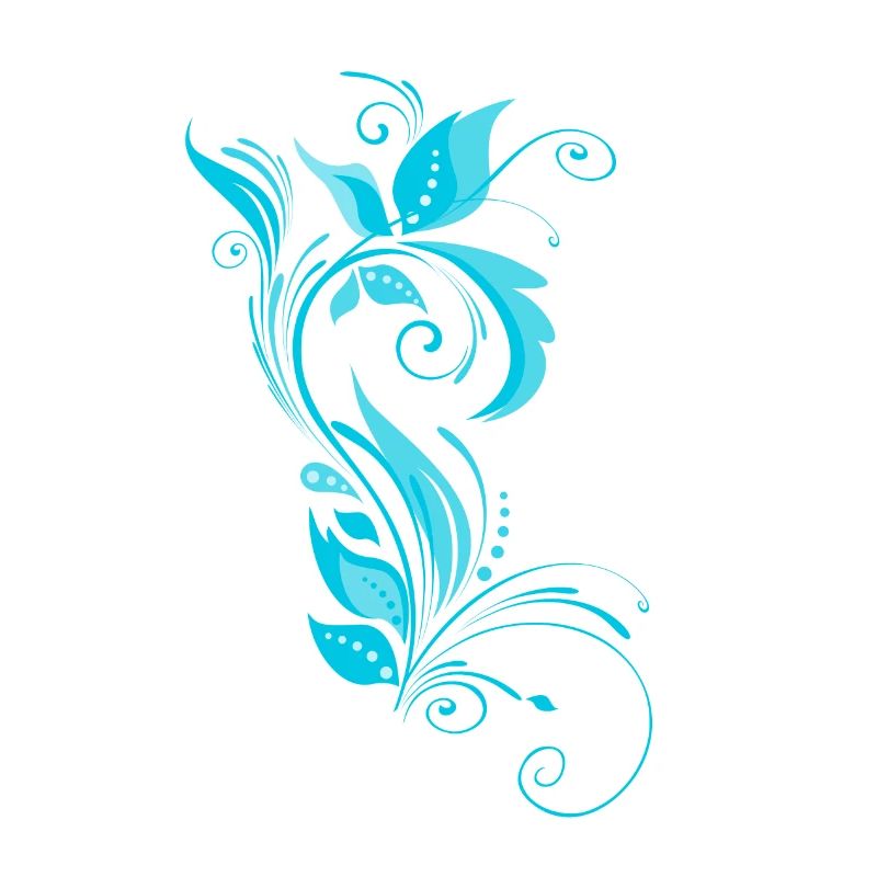 Blue ornamental pattern