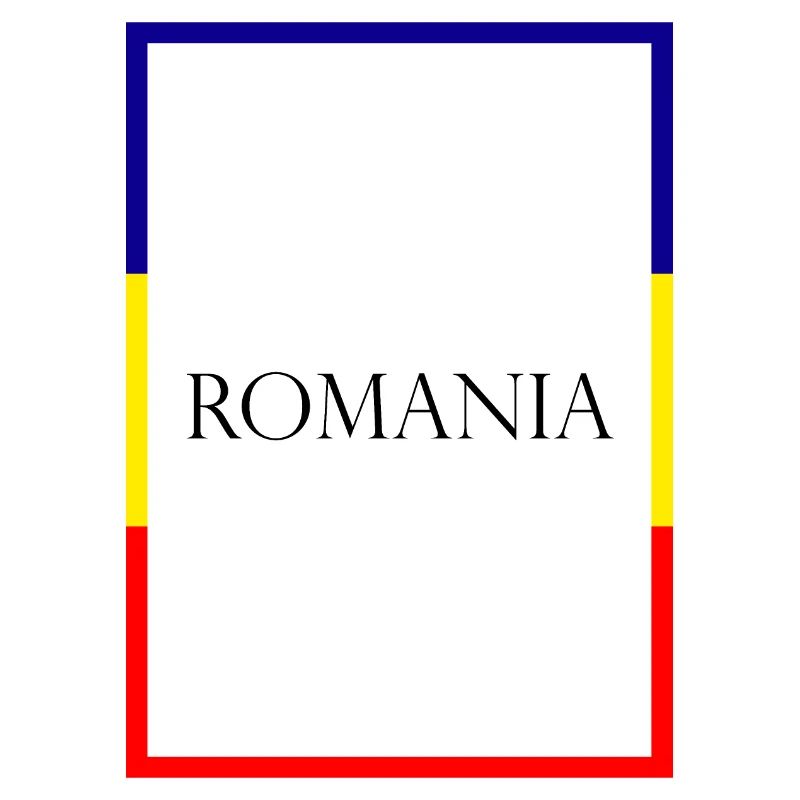 Roumanie Roumanie Lettrage de déclaration avec drapeau