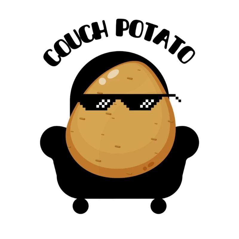 Couch potato chilling lazy