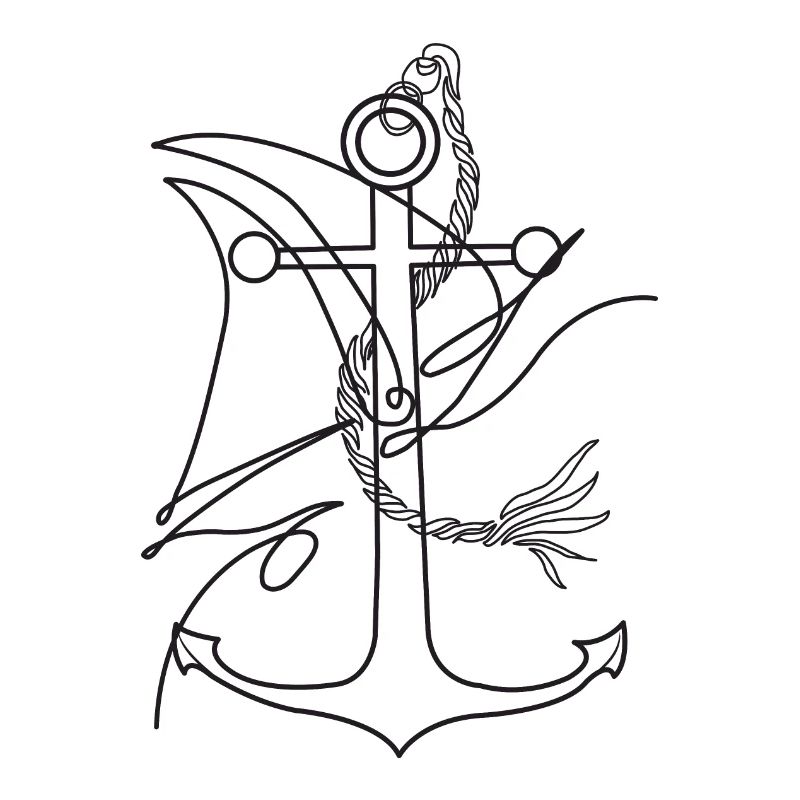 Anker und Segelboot