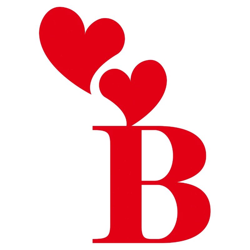 Buchstabe b rotes Herz