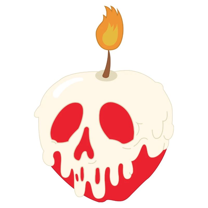 Kerze und Apfel