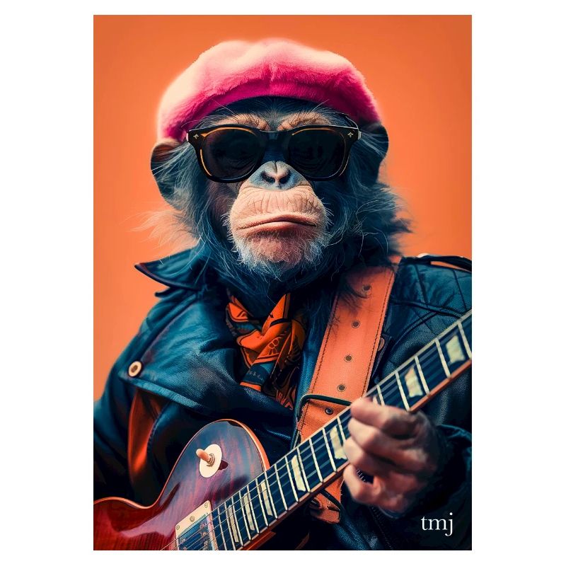 Coolest Guitar Loving Monkey