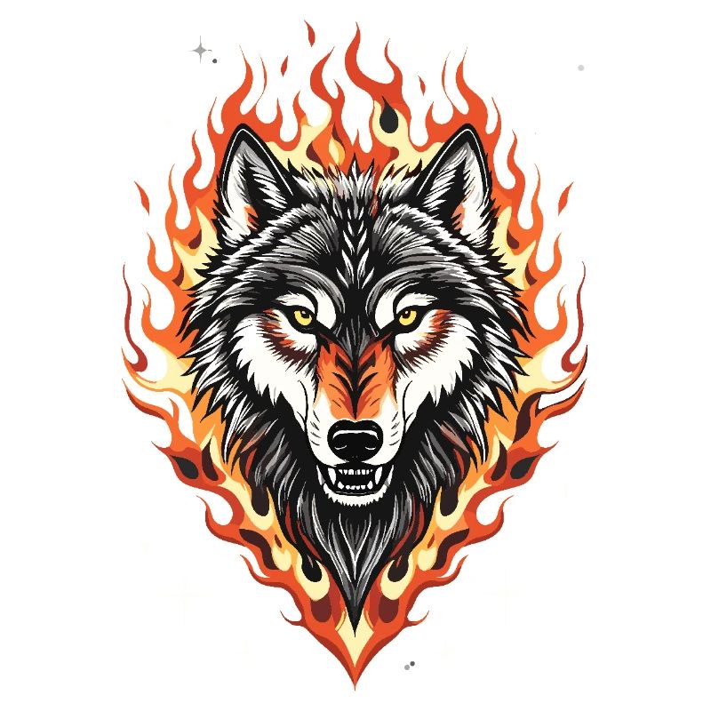 Wolf and Flames