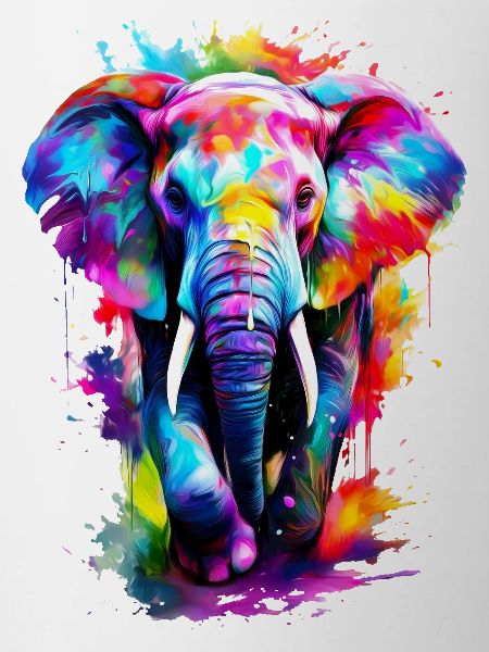 Éléphant peint