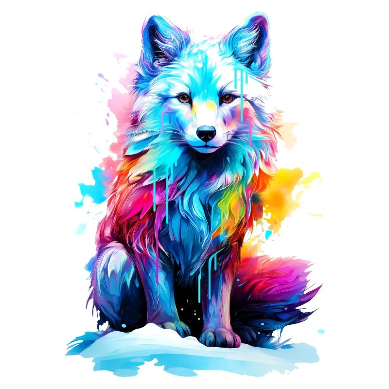Bemalter Polarfuchs