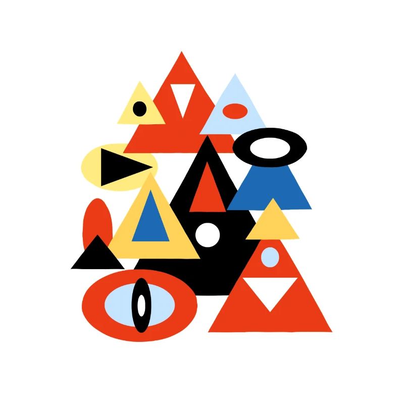 Conception géométrique abstraite pyramidale