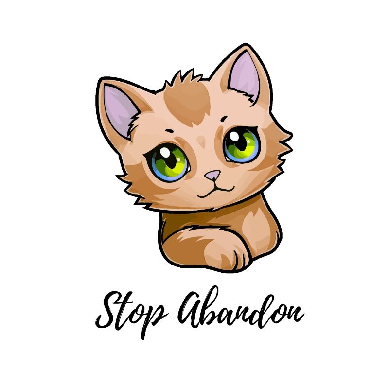 Stop abandon - chat mignon