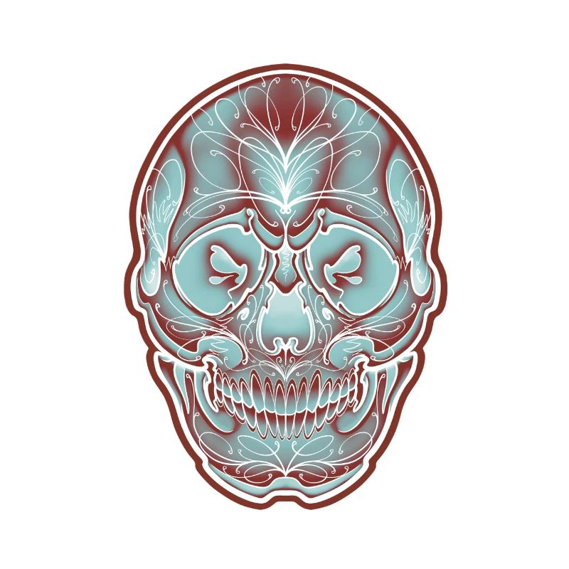 Colored skull by Owan