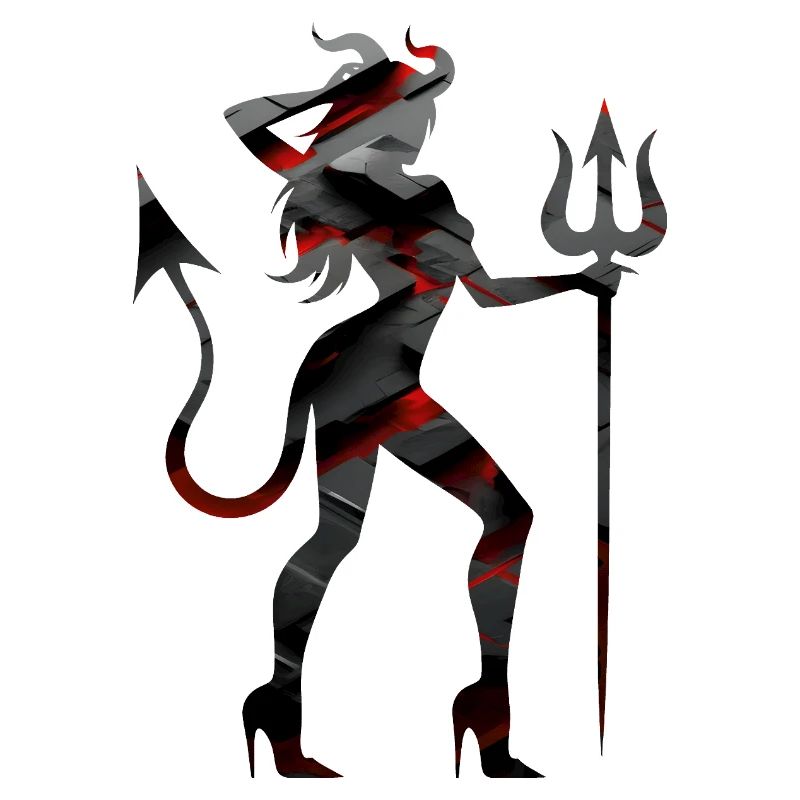 Fearless Demon Hunter Silhouette Design