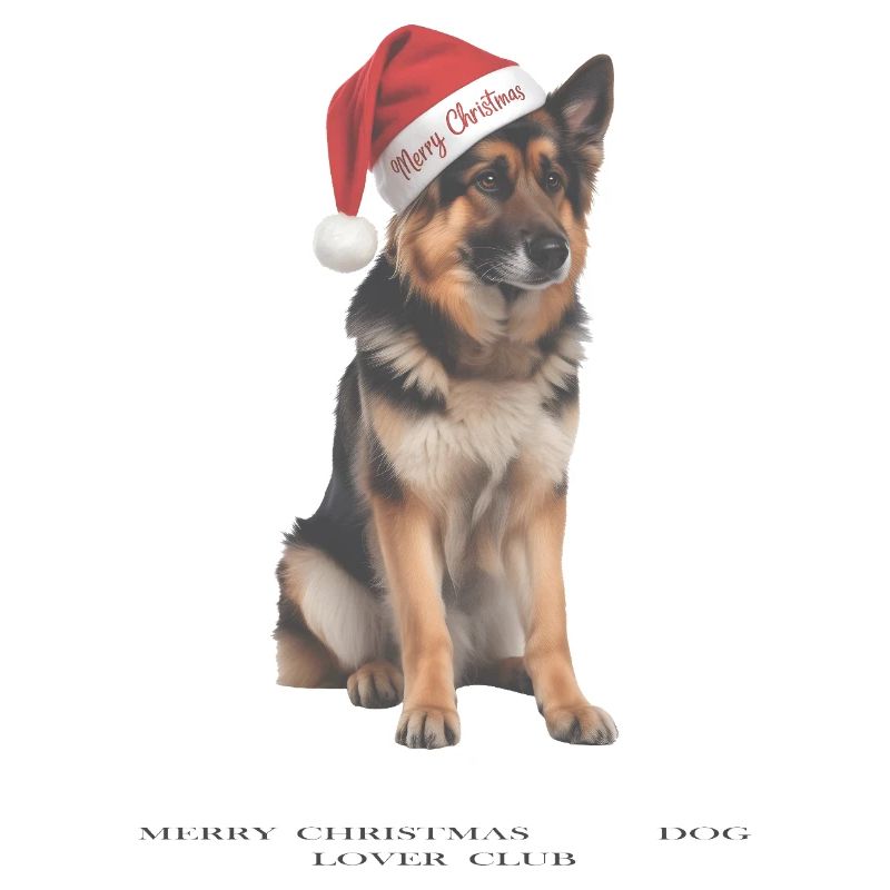 German Shepherd Christmas Hat