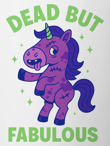 Buntes Einhorn mit Spruch