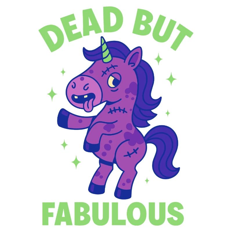 Buntes Einhorn mit Spruch