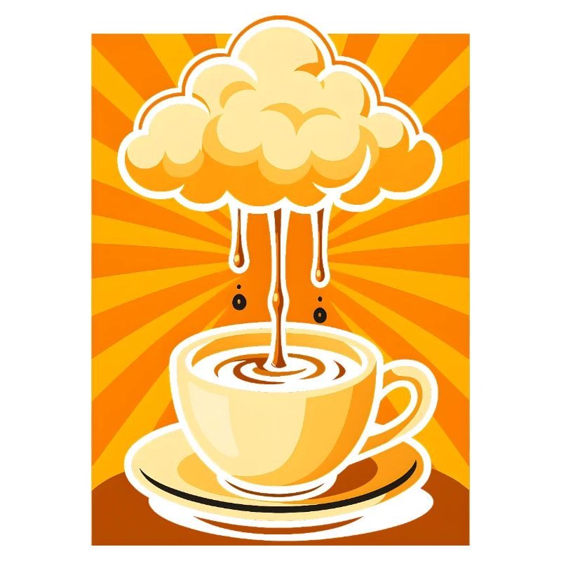 Surreal Cloud Coffee Burst