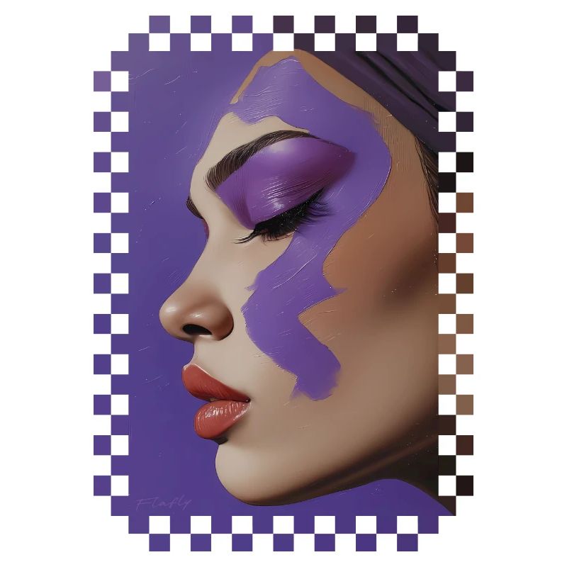 Reflets de Violette – huile sur toile