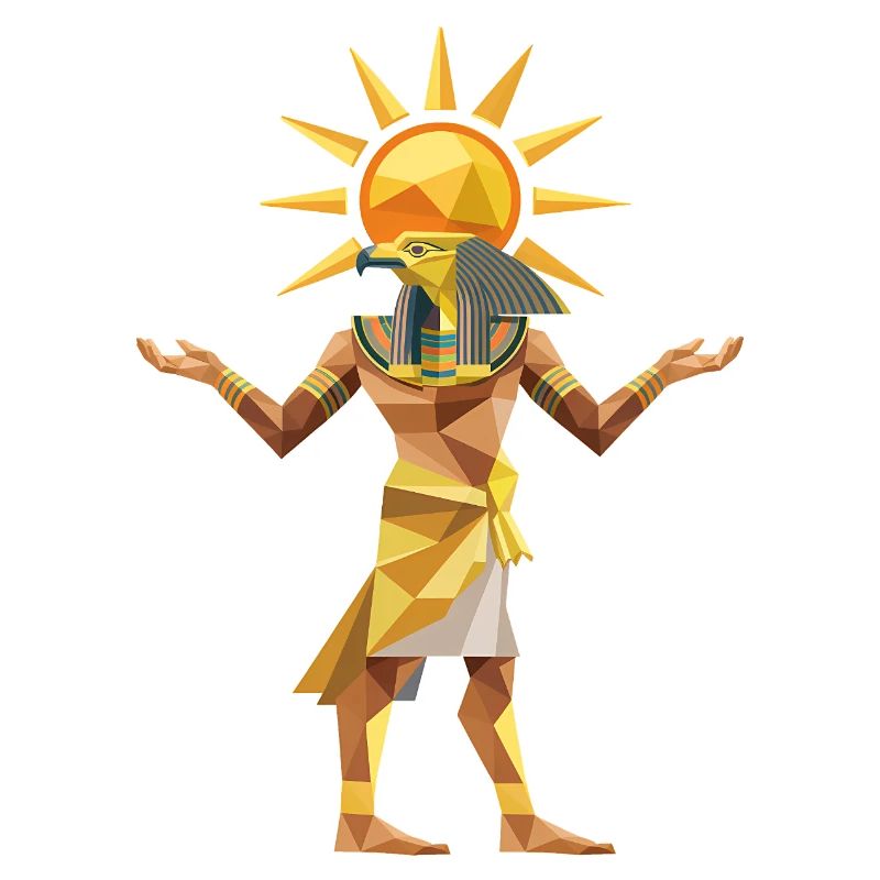 Sungod Ra - Cooles Low-Poly-Logo