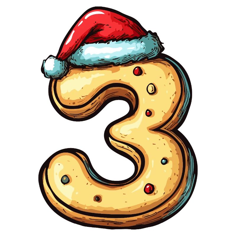 Biscuit de Noël à 3 chiffres