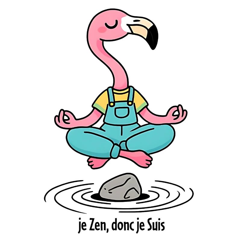 Flamingo, das Zen-Yoga schwebt