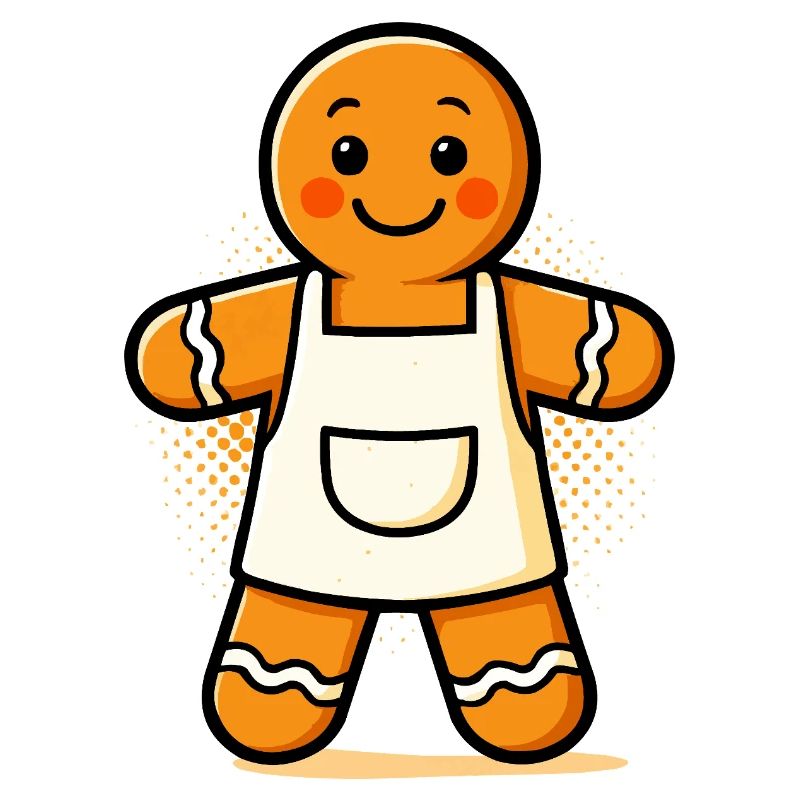 Gingerbread man with apron