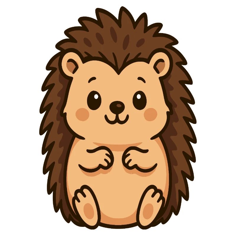 Dessin animé du hérisson câlin