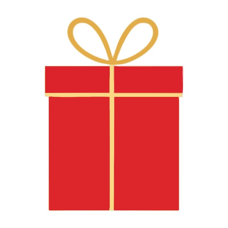 Weihnachtsgeschenk, rote Geschenkbox