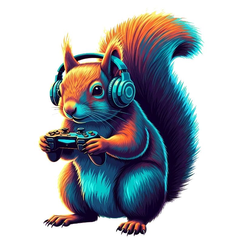 Eichhörnchen Gaming Tier Videospiele Lustiges