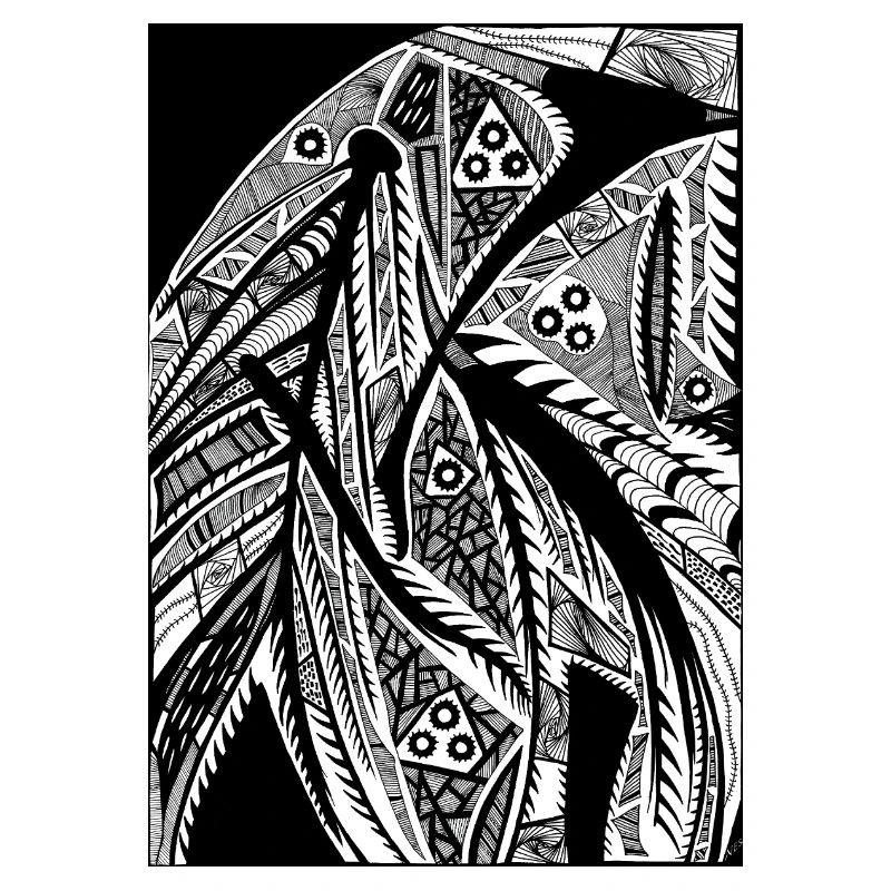 Design abstrait noir et blanc n°2
