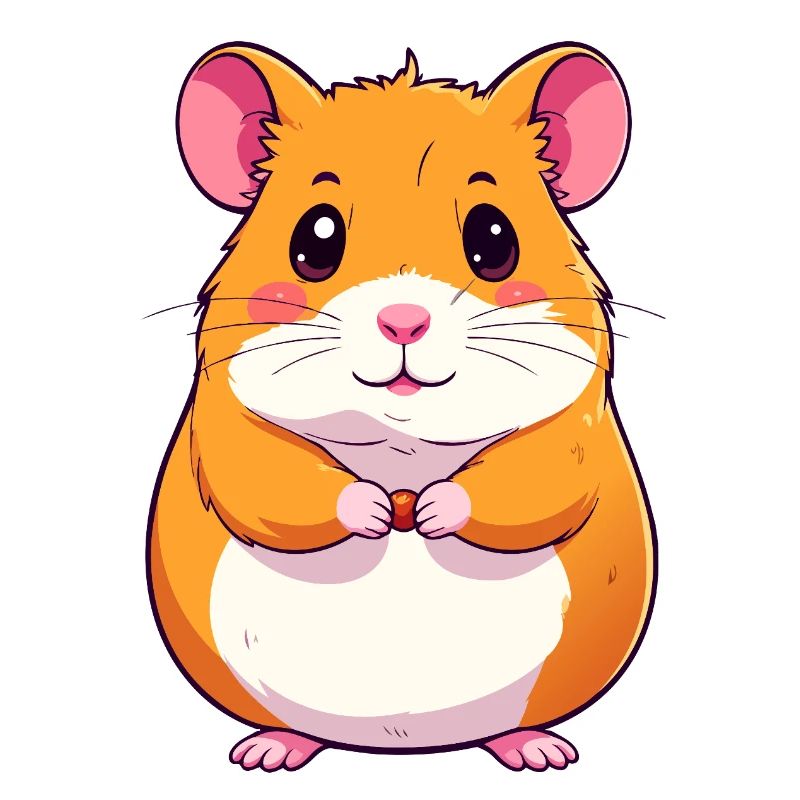 Petit hamster mignon avec un motif de grain