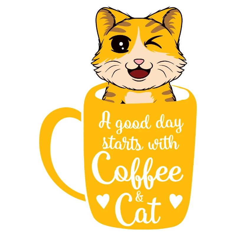 Bonjour café chat
