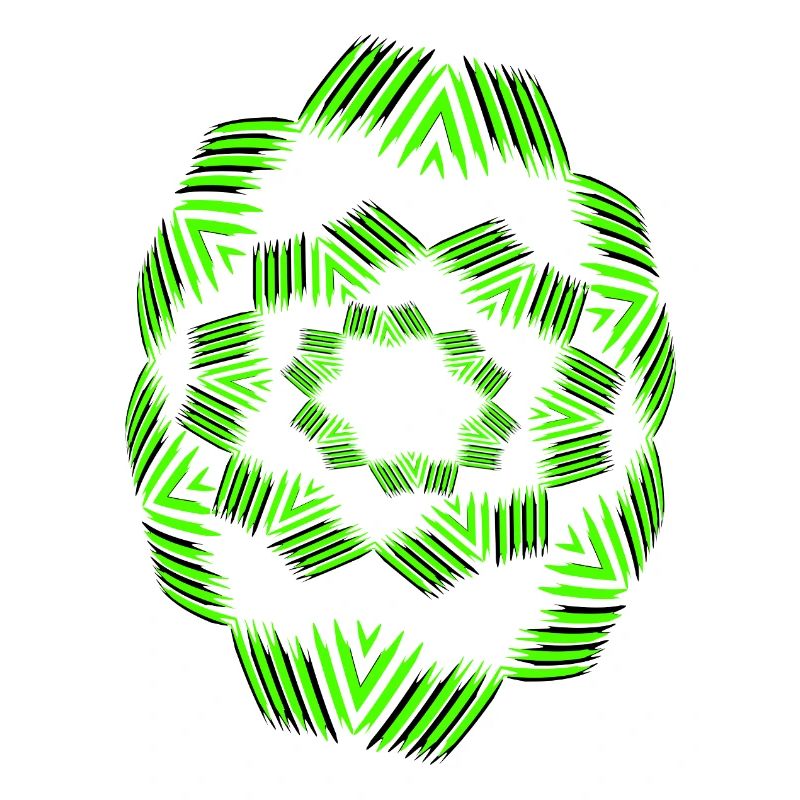 Neon Mandala Fächer Muster