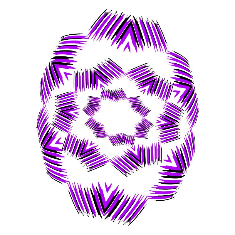 Purple Star Mandala Pattern