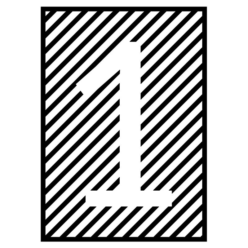 Numéro 1 - bandes encadrées