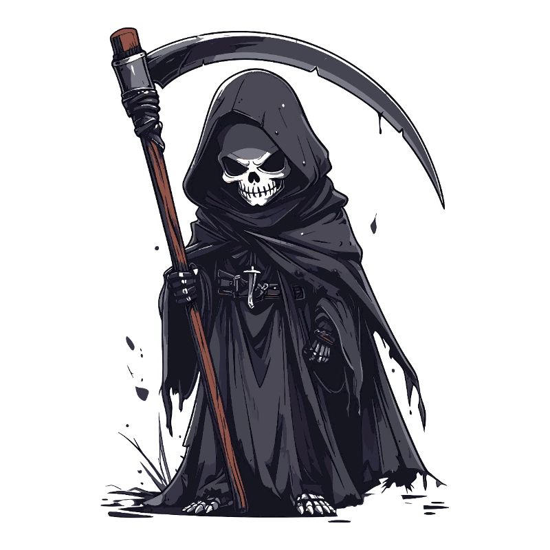 Faucheuse en robe noire