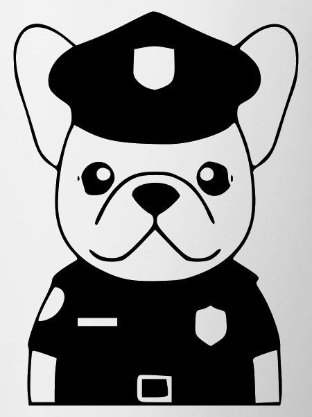 Frenchie Policeman Dog Black