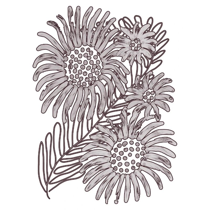 Monochrome Daisy Bloom