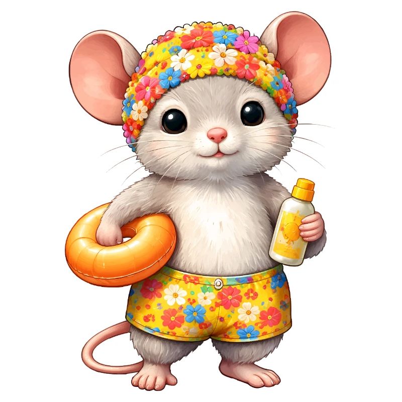 Süße Maus im Sommerurlaub